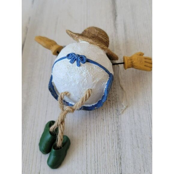 Snowman garden water can feet dangle ornament Xmas Decor gardener - Picture 7 of 7